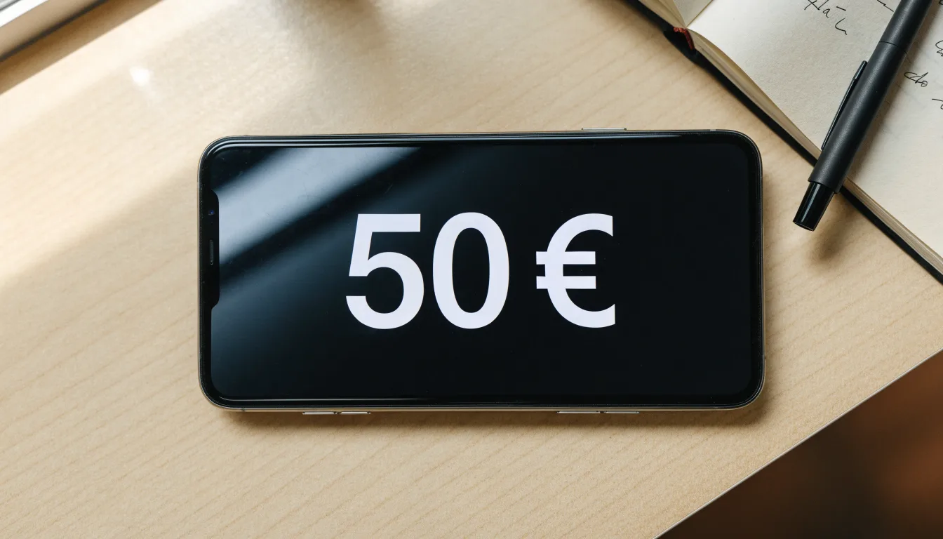 Un foglio di concessione in carta con un timbro rosso, appoggiato su una scrivania di legno accanto a una penna