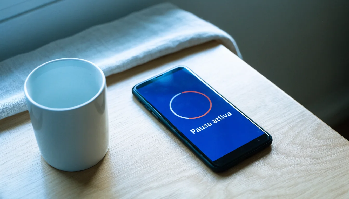 Un documento di identità appoggiato accanto a uno smartphone con un timer sullo schermo, su un tavolo da cucina