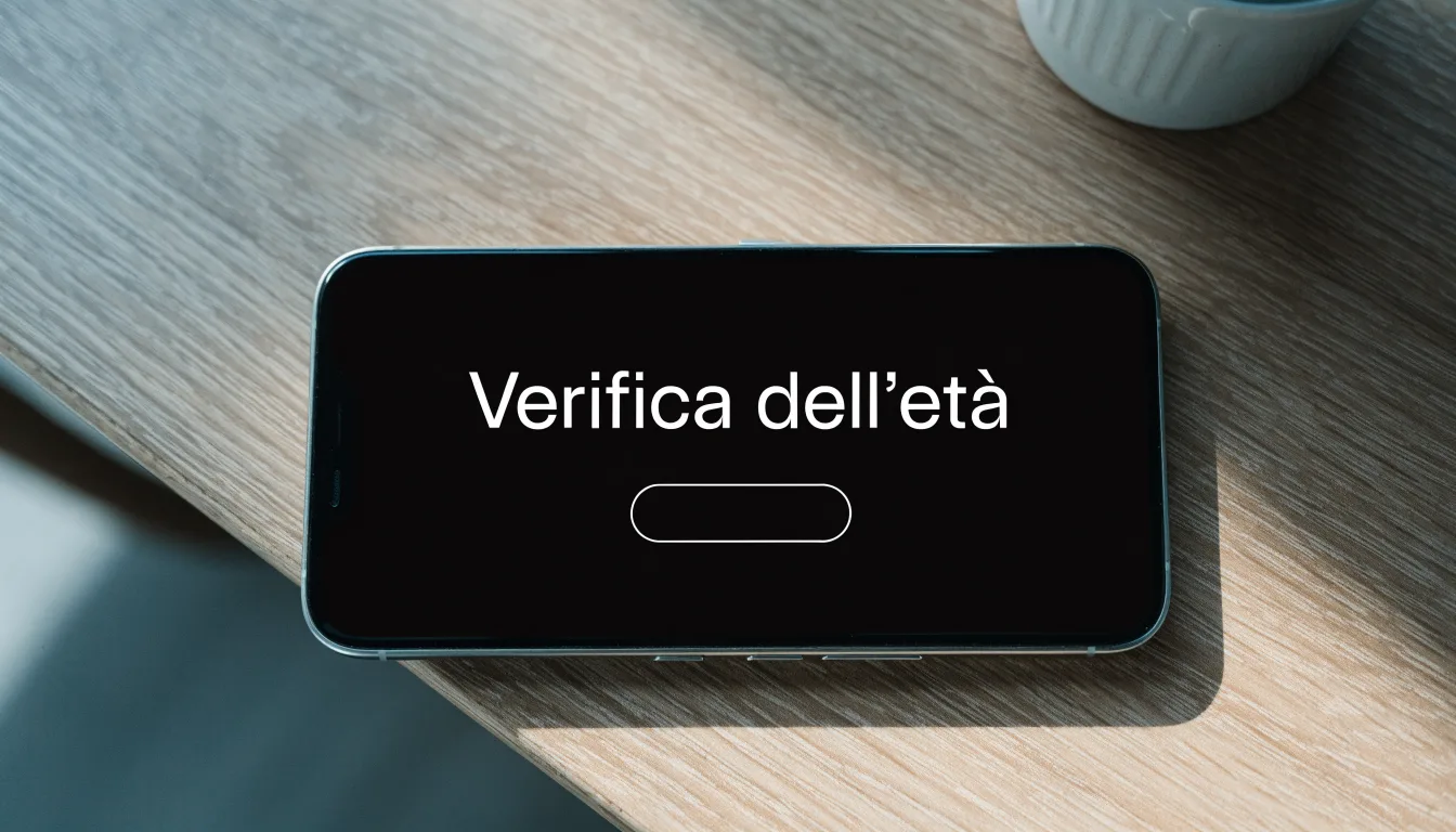 Un foglio di concessione in carta con un timbro rosso, appoggiato su una scrivania di legno accanto a una penna